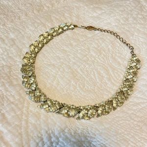 Vintage Light Gold Chain Statement Necklace